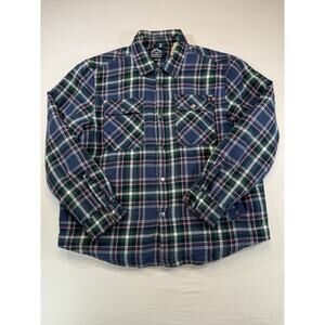 Mountain and Isles Sherpa Lined Plaid Flannel Jacket Men’s XL